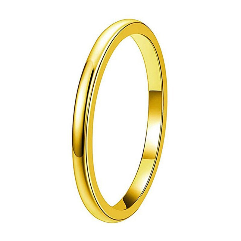 2mm gold Thick Classic Ring Band.