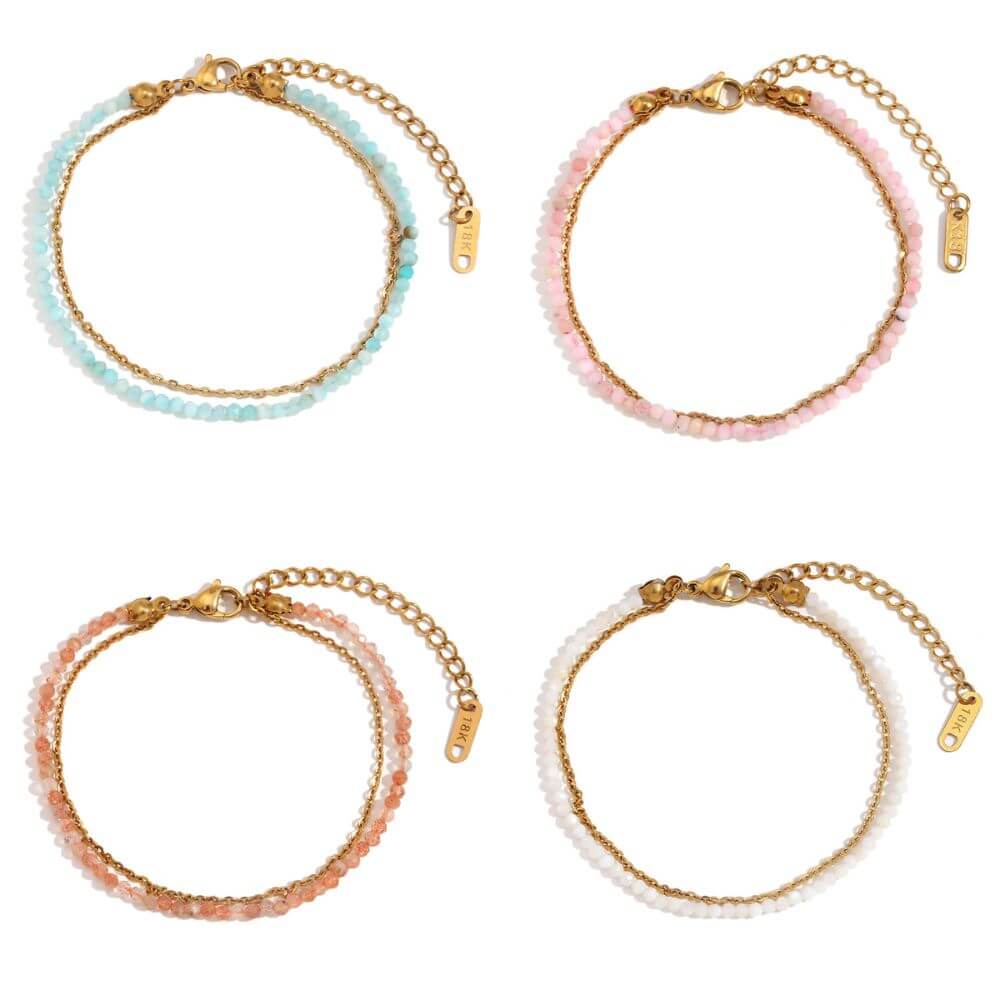 Beaded Multi-Layered Anklet.