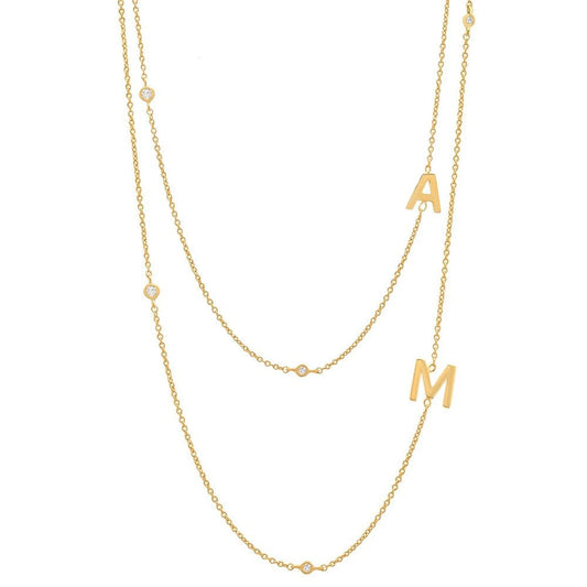 Monogram CZ Necklace.