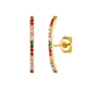 Rainbow CZ Suspender Earrings