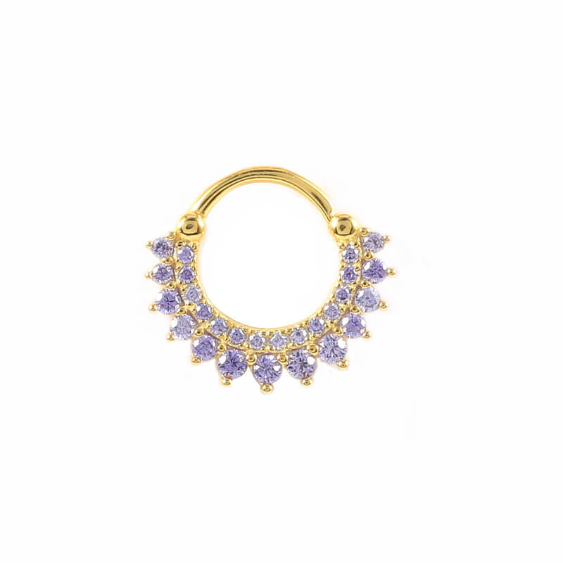 Sadiki CZ Crown Cartilage Hoop in Lilac