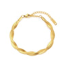 Gold Snake Chain Twist Bracelet