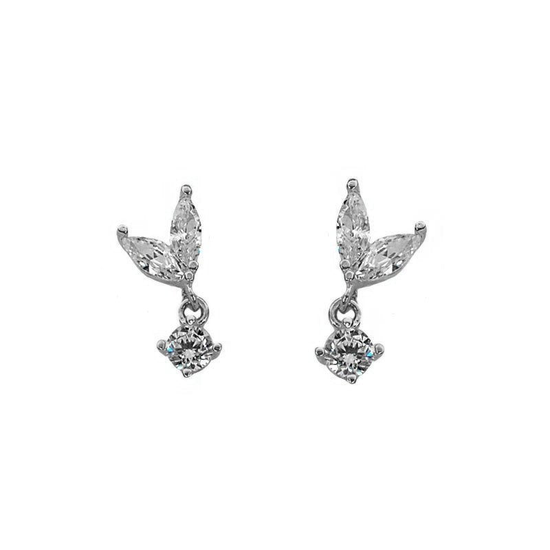 Snowdrop Studs in silver.