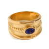 Western Gold Lapis Ring Band